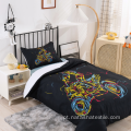 Conjunto de cama de 3 peças com animal de desenho para quarto infantil